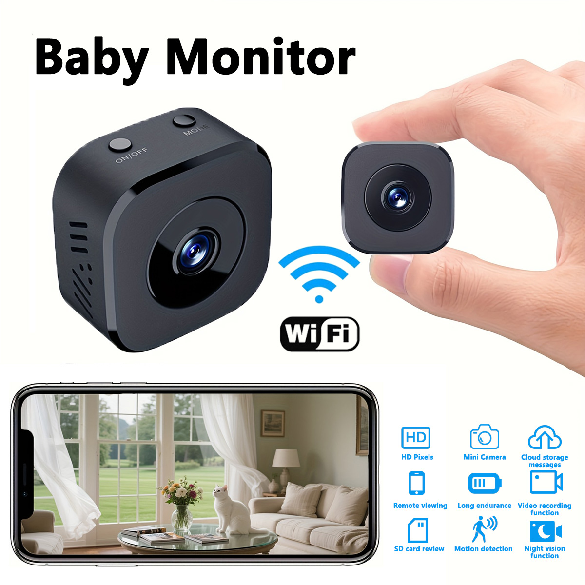 Mini Electronics Gadgets - 1080P HD Mini WiFi Camera Indoor