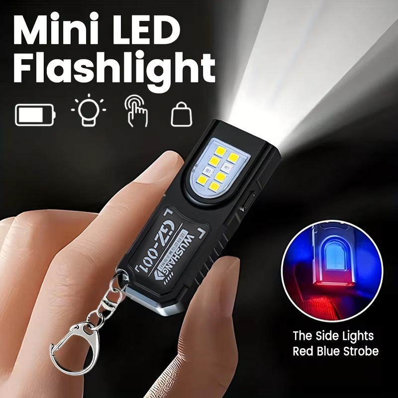 Mini Electronics Gadgets - Multifunctional Keychain Flashlight USB Rechargeable Mini