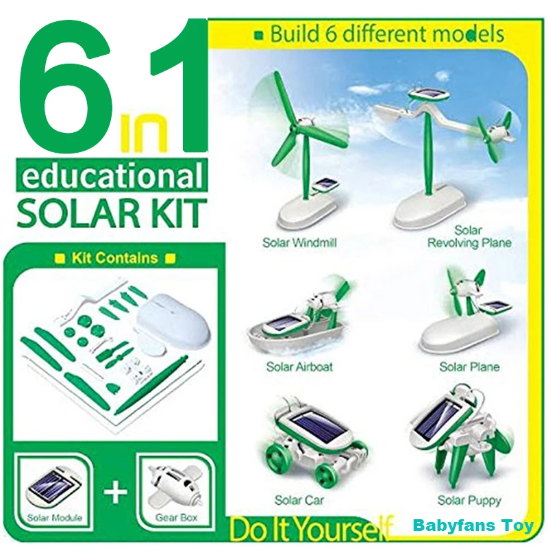 6-In-1 Solar-Power Robot Kit A - đánh giá và giá Electronics Gadgets For Kids