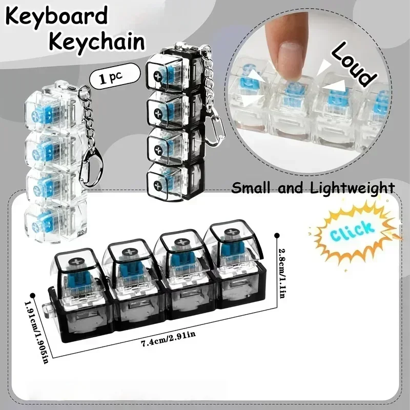 LED Keyboard Keychain Fidget T - đánh giá và giá Electronics Gadgets For Kids