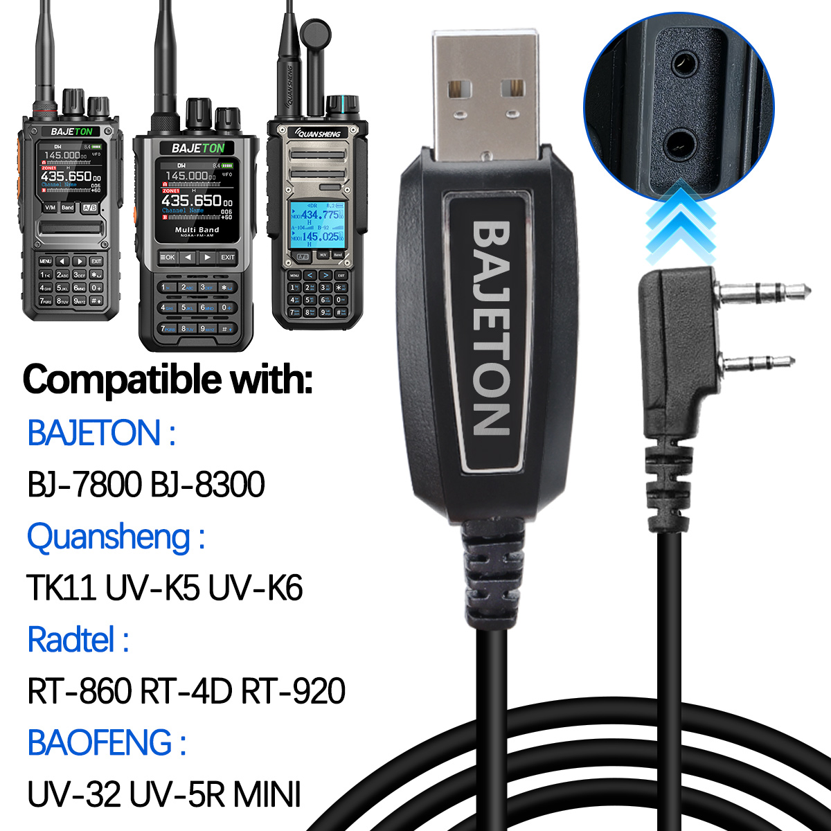 BAJETON Walkie Talkie USB Prog - đánh giá và giá Mini Electronics Gadgets