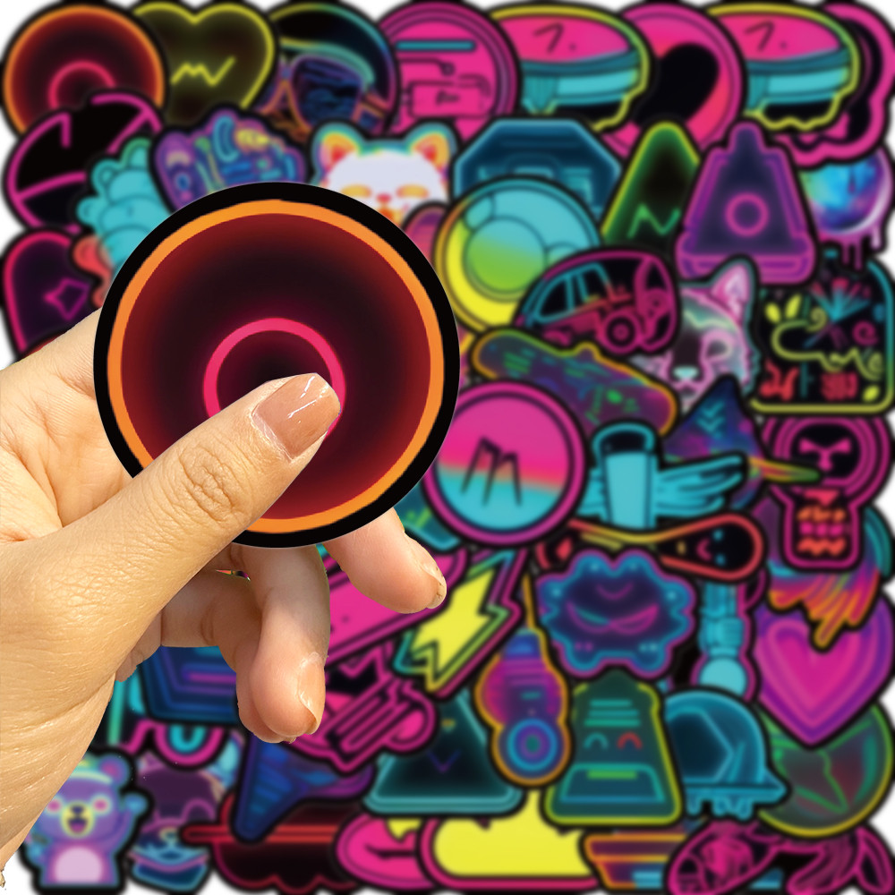 60-Piece Neon Style Stickers - - đánh giá và giá Electronics Gadgets Store
