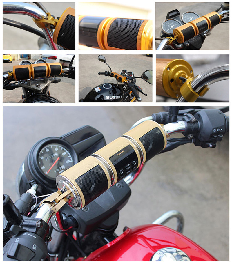 Motorcycle Audio FM Radio AUX  - đánh giá và giá Bluetooth Speaker Waterproof