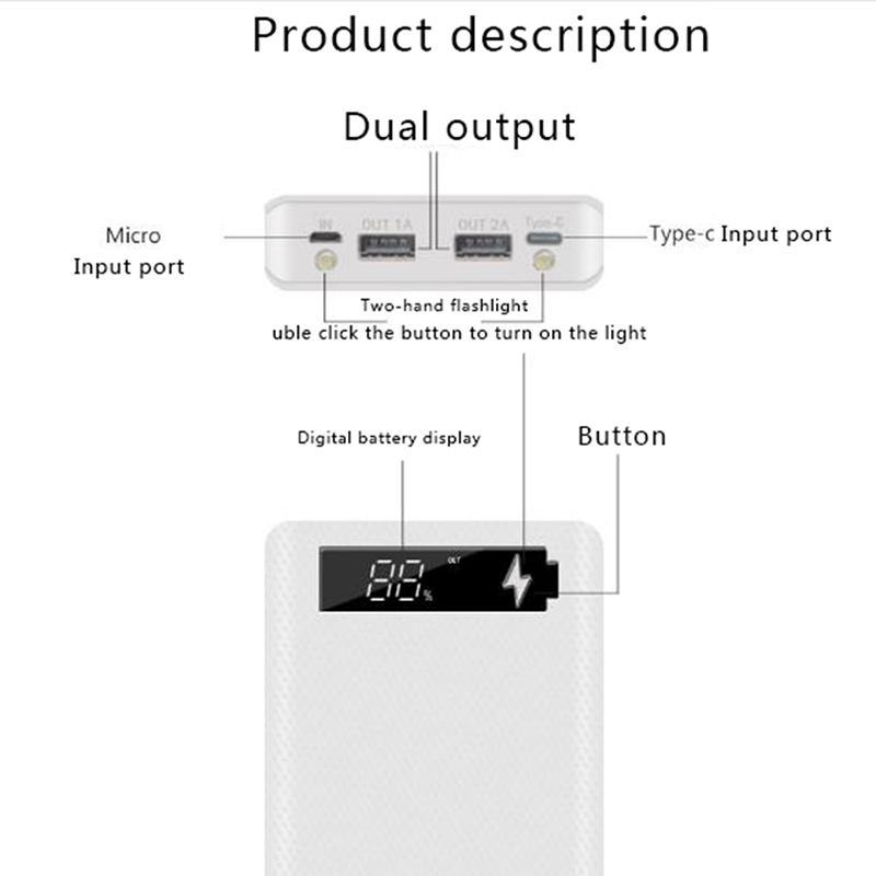 5X18650 Powerbank Di Động Pove - đánh giá và giá Solar Powered Charger